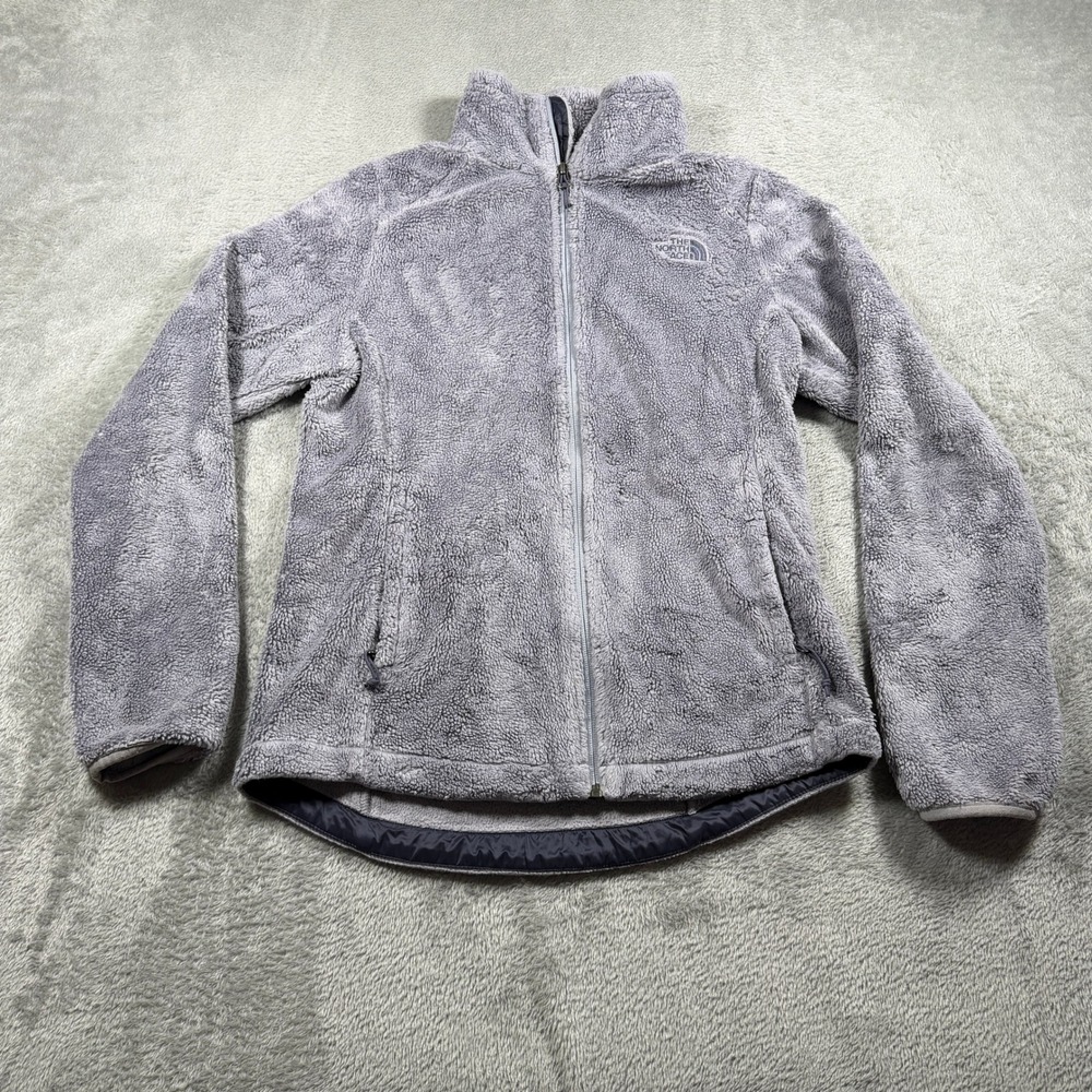 The North Face Fleece Jacket Womens Small Gray Osito Full Zip High Pile C782